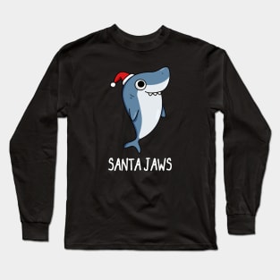 Santa Jaws Christmas Pun Long Sleeve T-Shirt